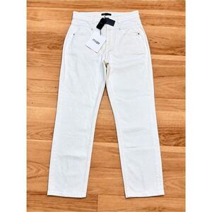 Maje Paris Ecru High Rise Wide Leg Jeans Size 30x29 EU (40) NWT
